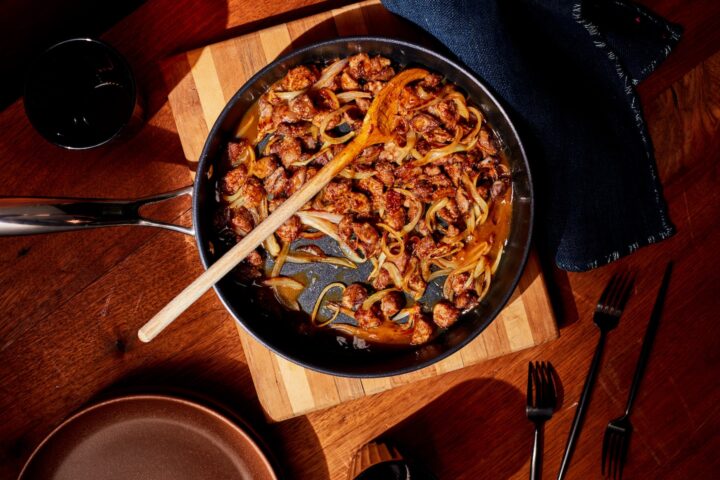 Classic Chicken Gizzards and Onions