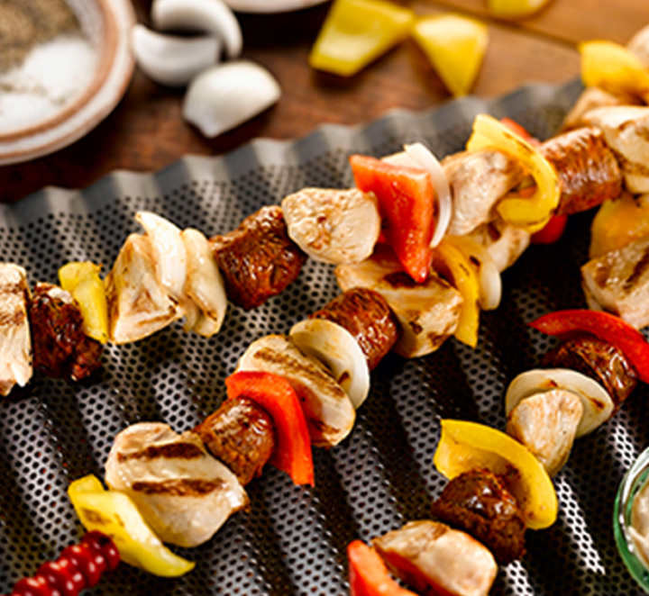Brochetas de Pollo a la Parrilla con Chorizo