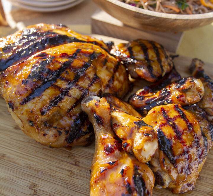 Pollo Glaseado con Miso y Naranja