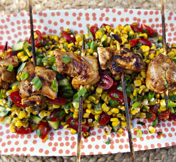 Brochetas de Pollo Yucatán a la Parrilla