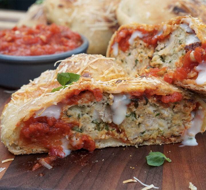 The Grill Dads’ Chicken Meatball Calzones