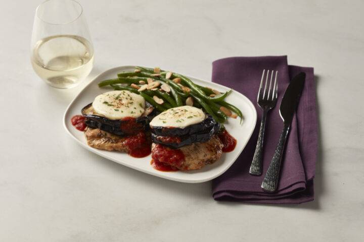 Chicken, Eggplant, and Mozzarella Stacks