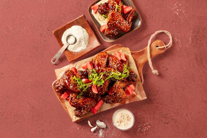 Alitas a la barbacoa coreana