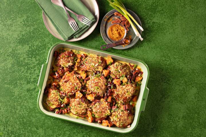 Caribbean Jerk Braised Chicken Thighs