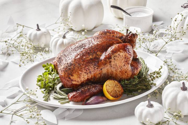 Pollo asado con mantequilla salada
