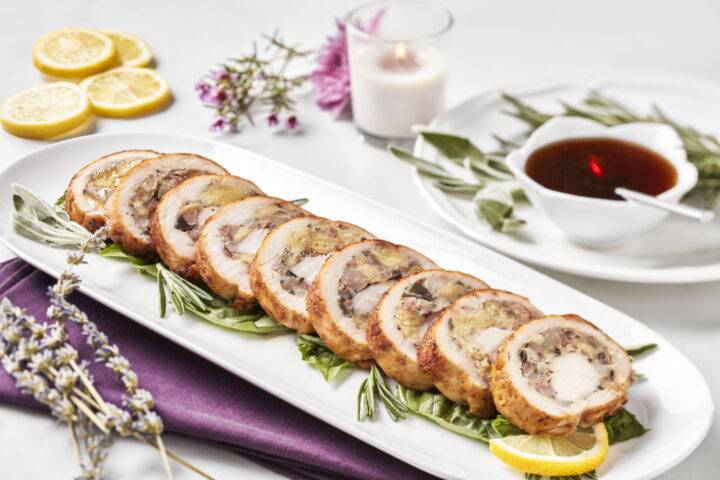 Maple Glazed Roast Chicken Roulade