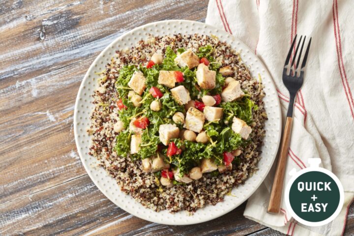 Chicken with Chopped Greens, Beans, and Quinoa