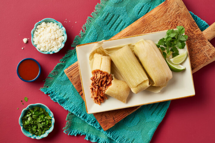 Red Chile Chicken Tamales